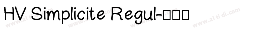 HV Simplicite Regul字体转换